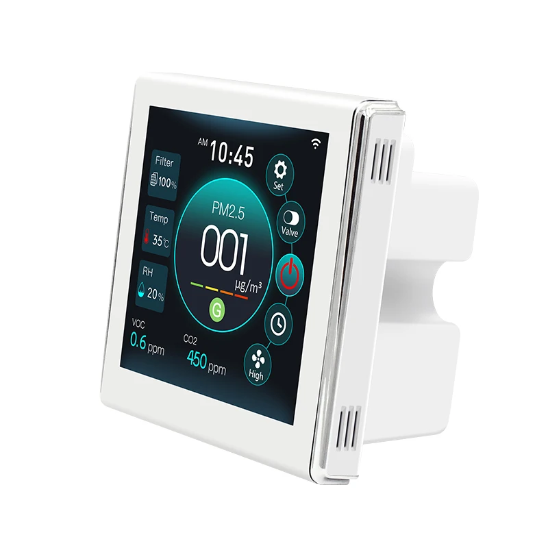 المصنع مباشرة WIFI RS485 AC220V ثلاث سرعات للتخصيص شاشة ملونة نظام التهوية المراقب المالي