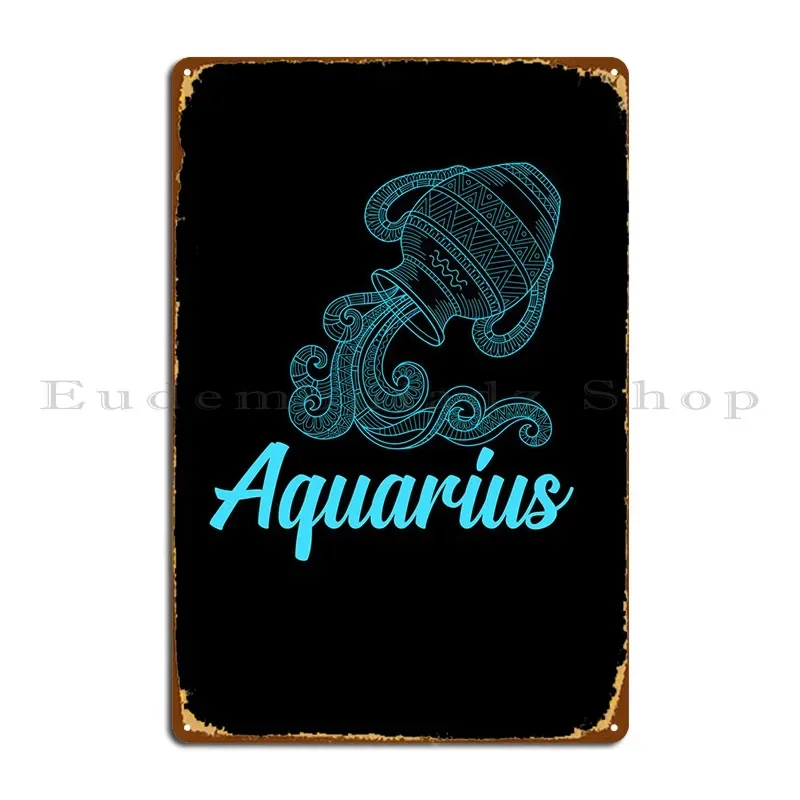 Aquarius Metal Sign Print Wall Decor Painting Club Club Tin Sign Poster