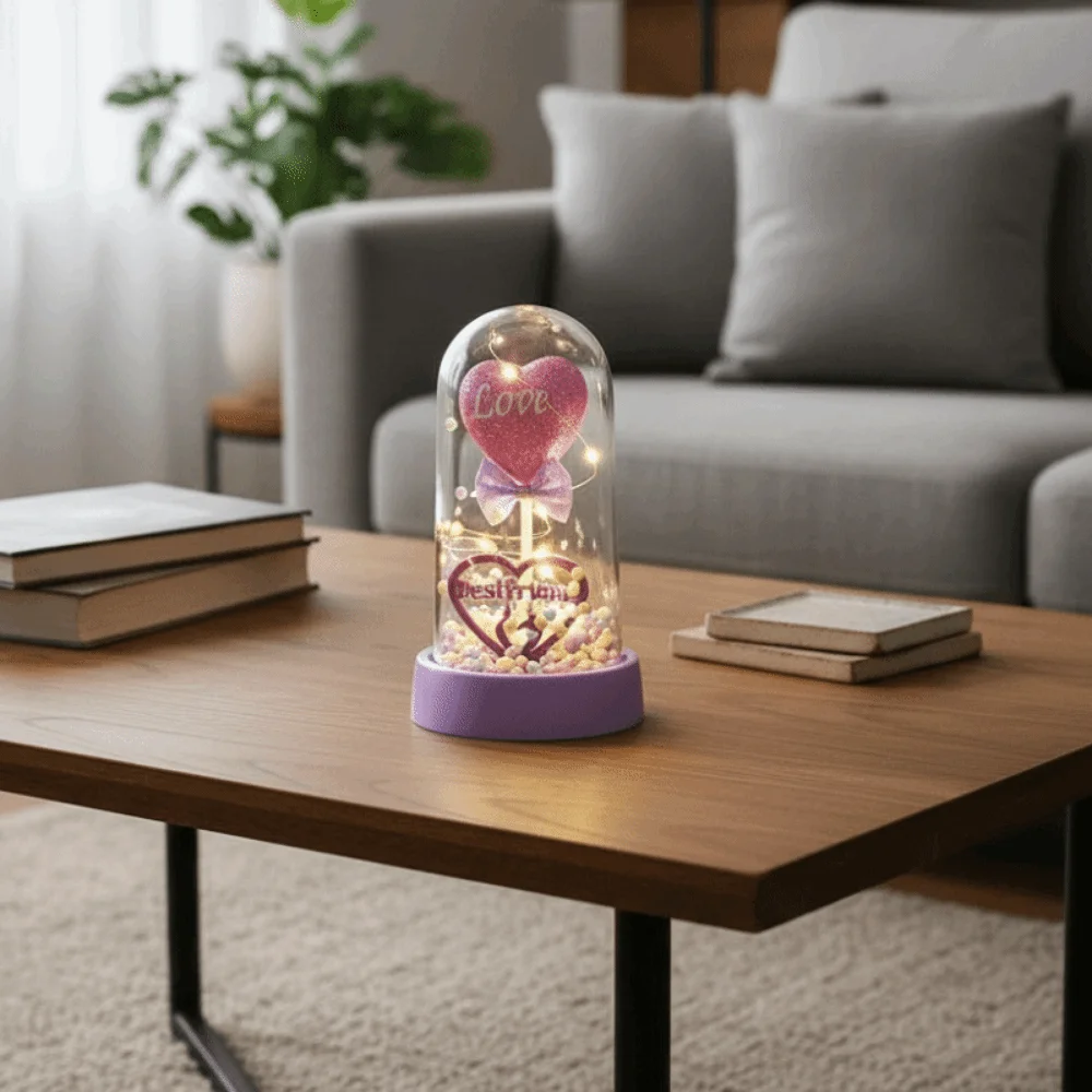 Romantisches Geschenk, transparentes Leuchten, LED-Licht, romantisch, schön, Valentinstag-Dekorationen, bunte Kugeln, LED-Liebeslampe, Hochzeit