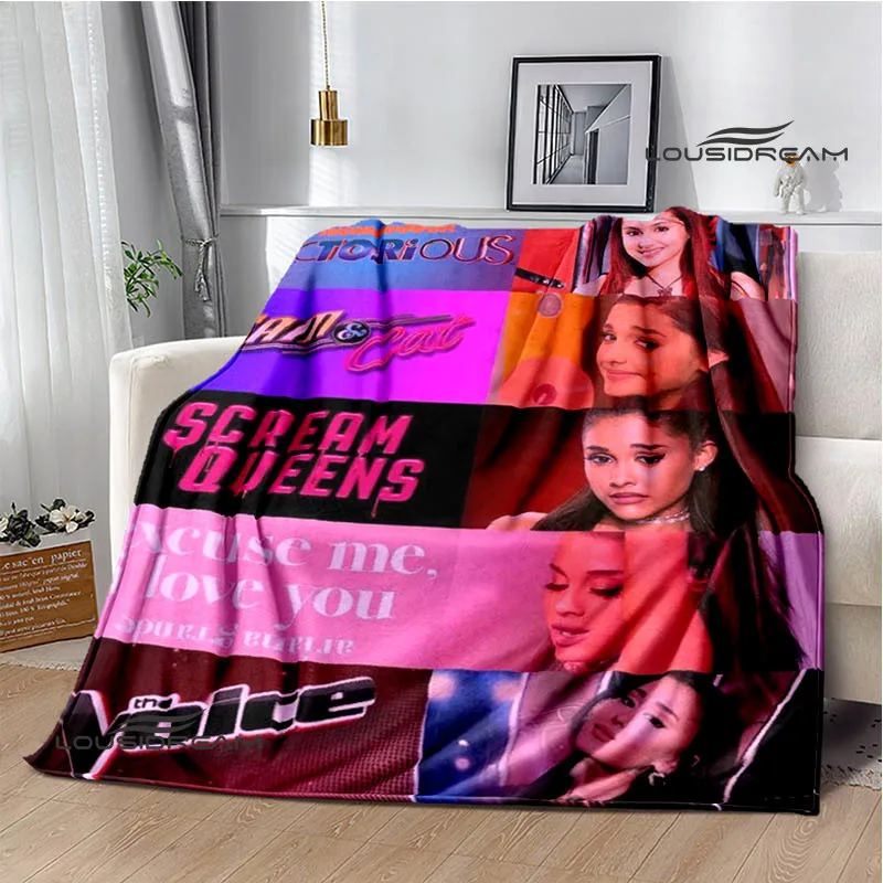 Singer Ariana grande coperta stampata flangia coperta calda coperte morbide e confortevoli fodere per letto cubre cama regalo di compleanno