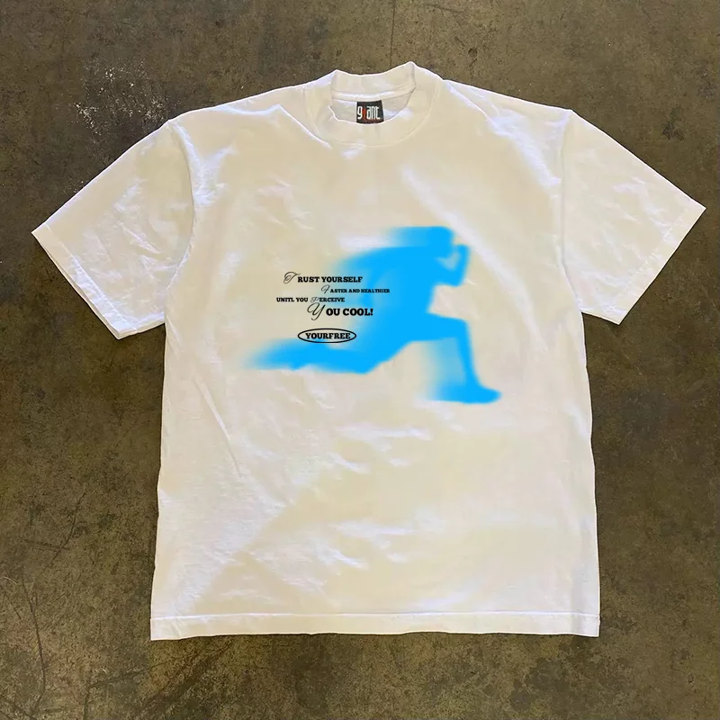 Loose Fit Short Sleeve T-Shirt Pure Cotton Double Thread Women's Style Heavyweight Couple's Tee Casual Summer Fashion