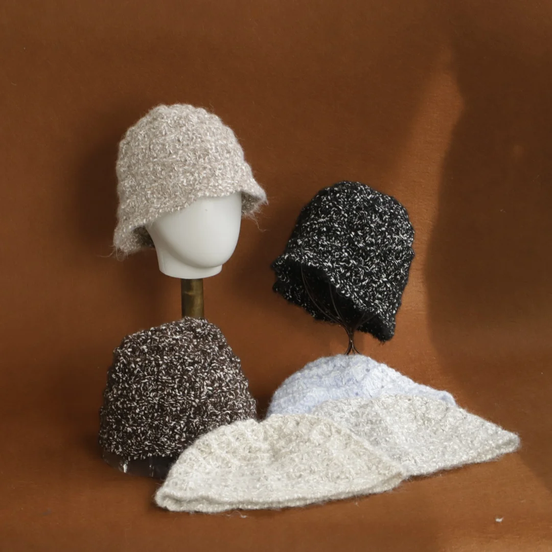 2026 Wool Men'S And Women'S Hollowed-Out Woolen Knitted Hats, Winter Warm Fan Shap Strip Headscarves And Ear-Protecting Hats