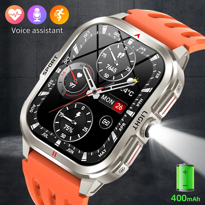 

LIGE Smart Watch Men Fitness Tracker Make/Answer Call Military Smart Watches for Men Digital Mens Watches Waterproof Smartwatch