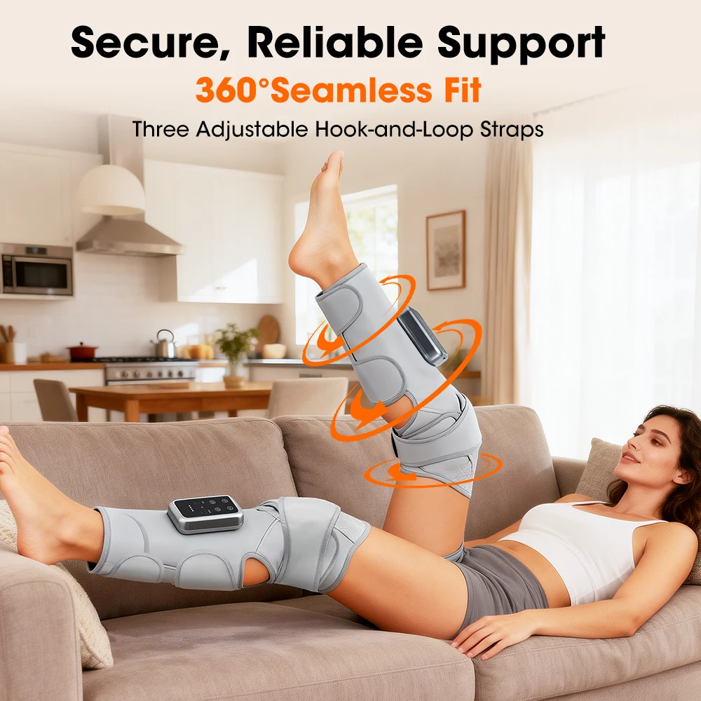 

Беспроводной массажер для ног и икр с воздушной компрессией, 3 уровня нагрева, массажный бандаж для икр и рук, надувное устройство для расслабления мышц