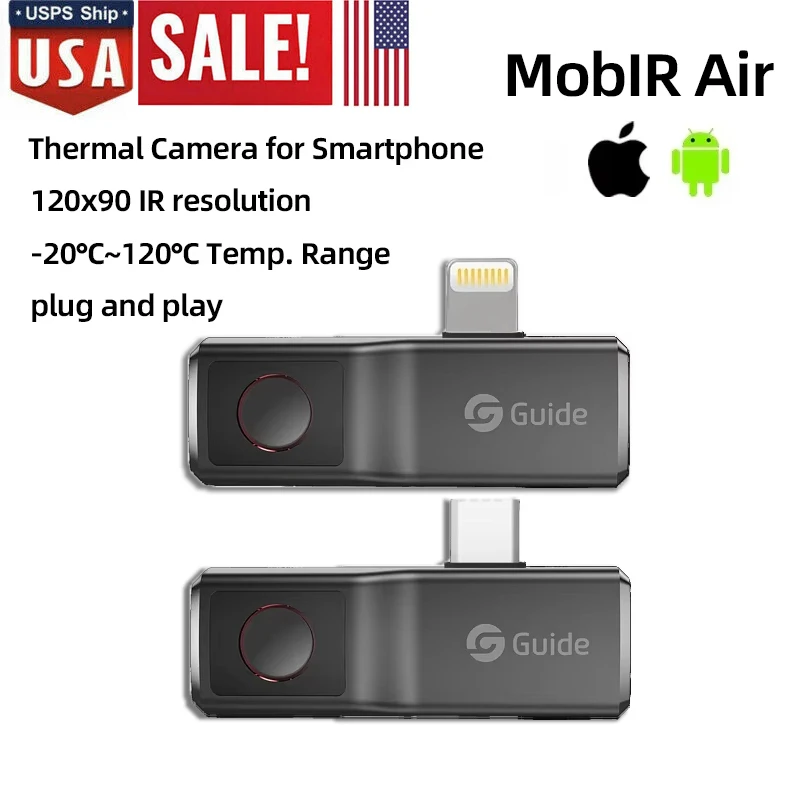 Guide Mobir Air Thermal Imaging Night Camera for Android Phone Type C IOS Infrared Imager Pipeline Repair Industrial Inspection