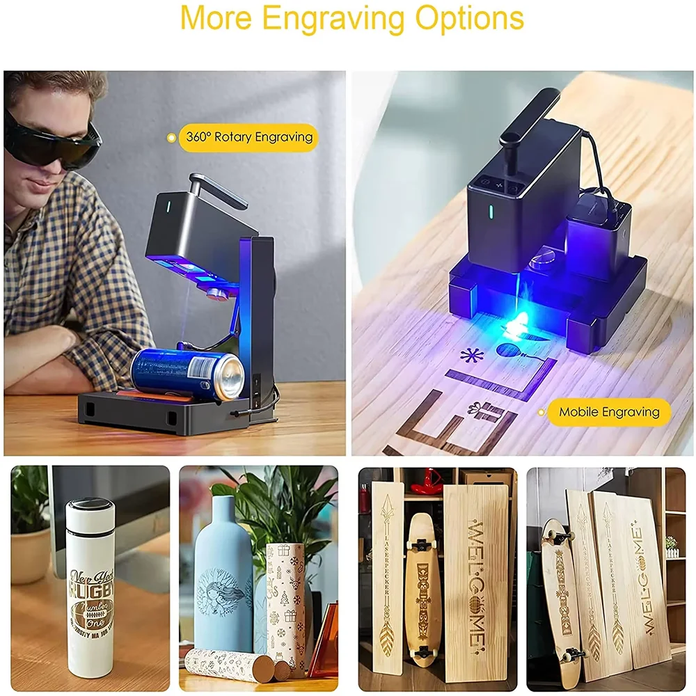 Laser Engraver Fiber Diode Laser Engraving Machine Metal Wood Plastic Acrylic Leather Jewelry Making Craft Handmade LP2