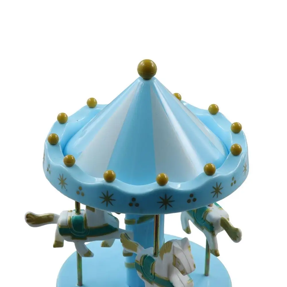 Exquisite Design Carousel Music Box Carousel Easy Use Ferris Wheel Ornaments Plastic Painted Carousel Cake Accessories Cake