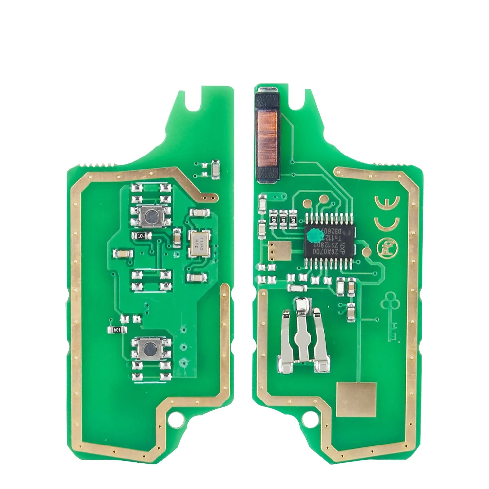 Dandkey 434mhz pedir fsk flip carro de controle remoto chave para peugeot 107 207 307 308 407 para citroen c2 c3 c4 ce0523 ce0536 va2/hca