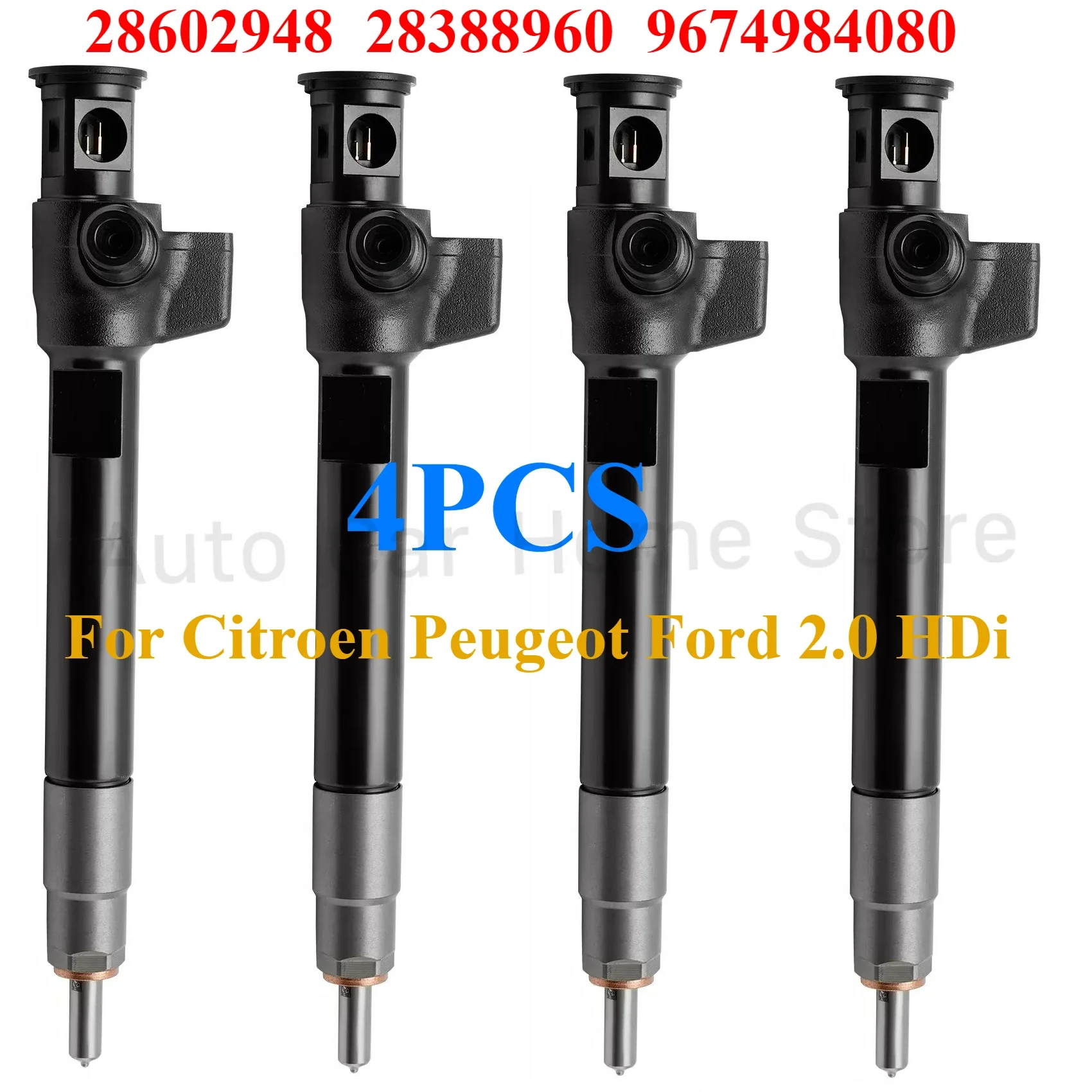 

4PCS 28602948 28388960 9674984080 New Diesel Fuel Injector Nozzle For Citroen C4 Peugeot 308 508 Ford KUGA 2.0 HDi TDCI