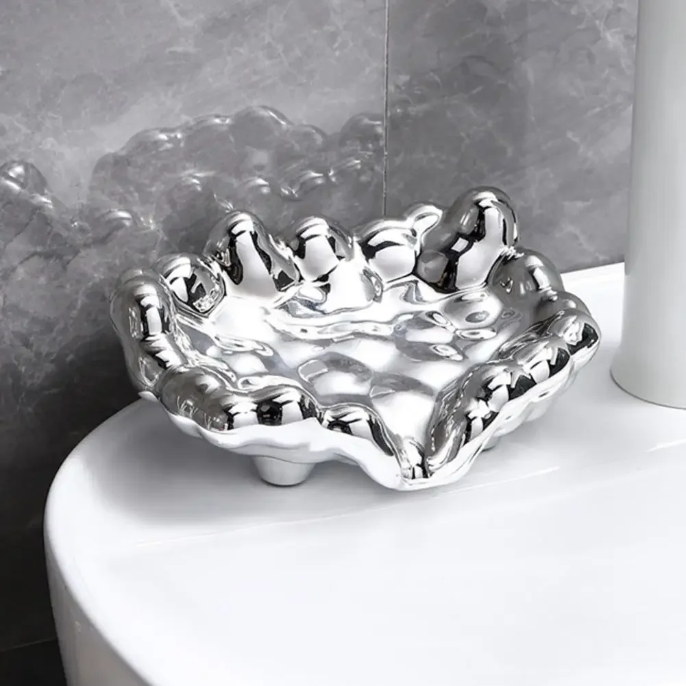 Quick Drain White/Golden/Silver Color Soap Dish Washbasin Countertop Storage Tray Washroom Accessories DROPSHIPPING