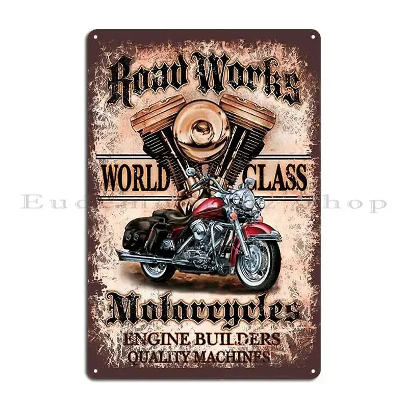 Motorcycles Vintage Motor Metal Sign Cinema Design Plaques Painting Bar Cave Tin Sign Poster