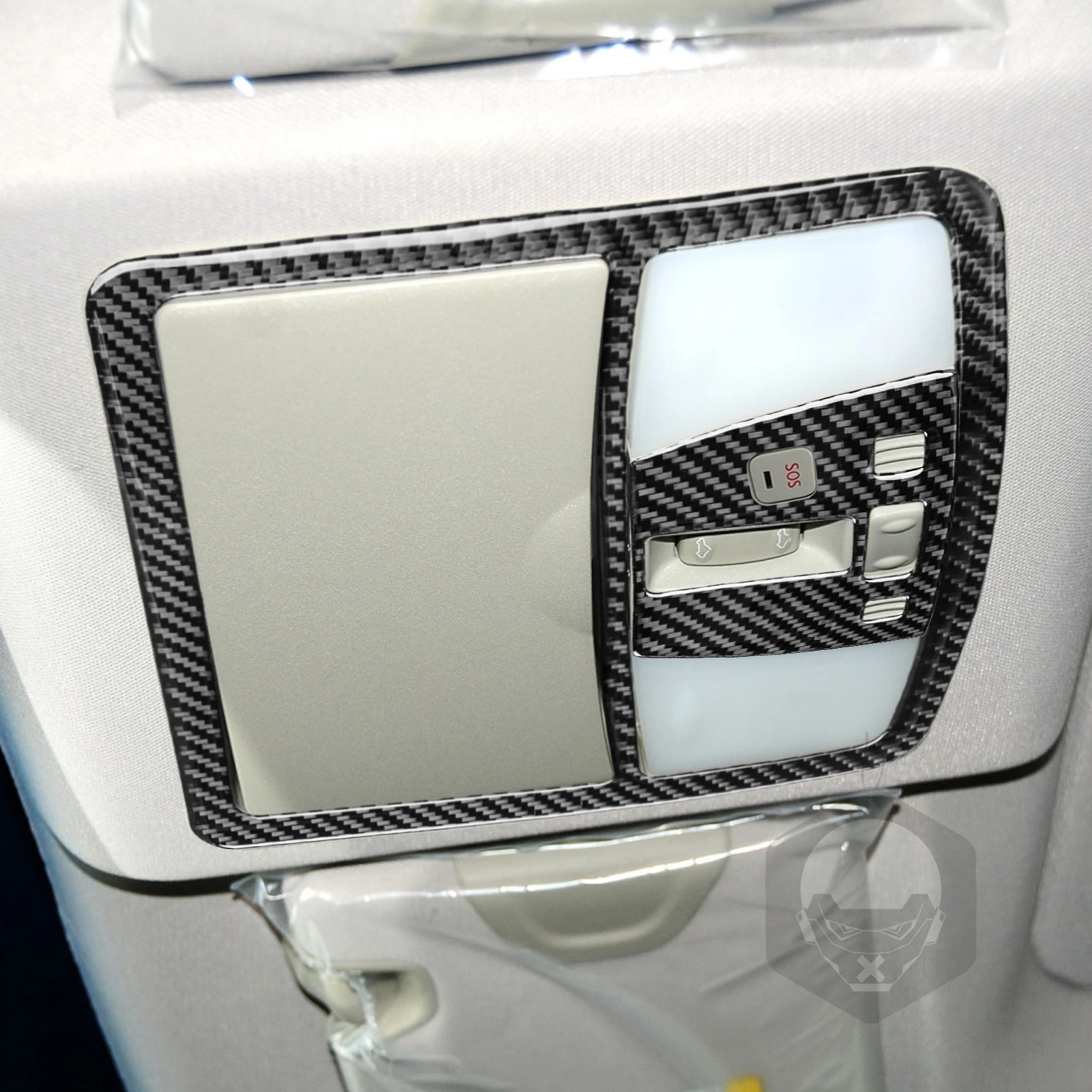 For Infiniti FX QX70 2009-Up Carbon Fiber Sticker Reading Light Trim Frame Tunning Decorative Cover Car Interior Accessories