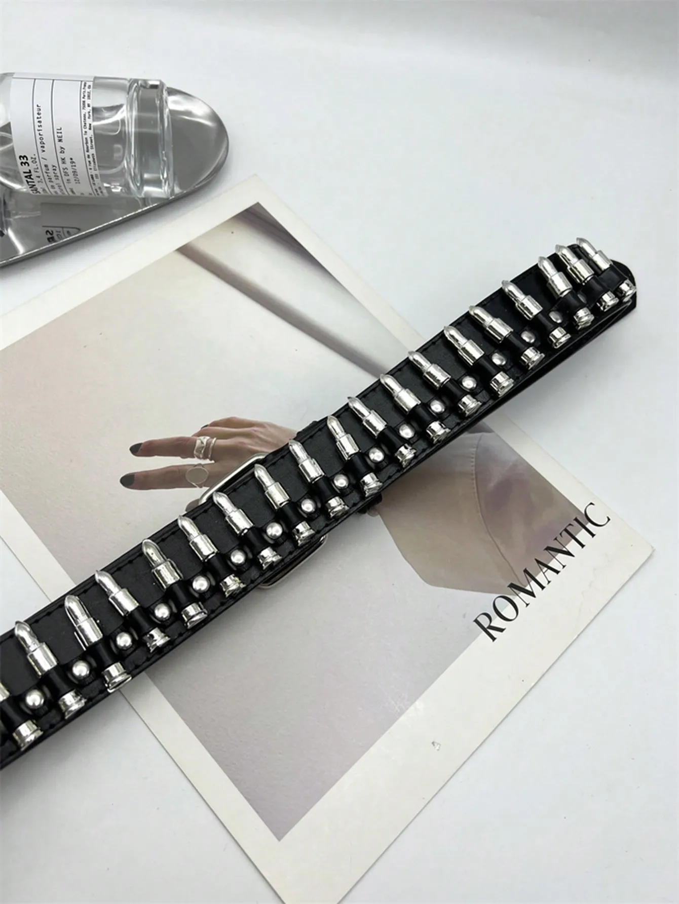 1pc Cintura in vita Rock and Roll Fibbia per Cowboy Cowgirl Rock and Roll Punk Cintura vintage Hot Girl Cintura sexy con borchie