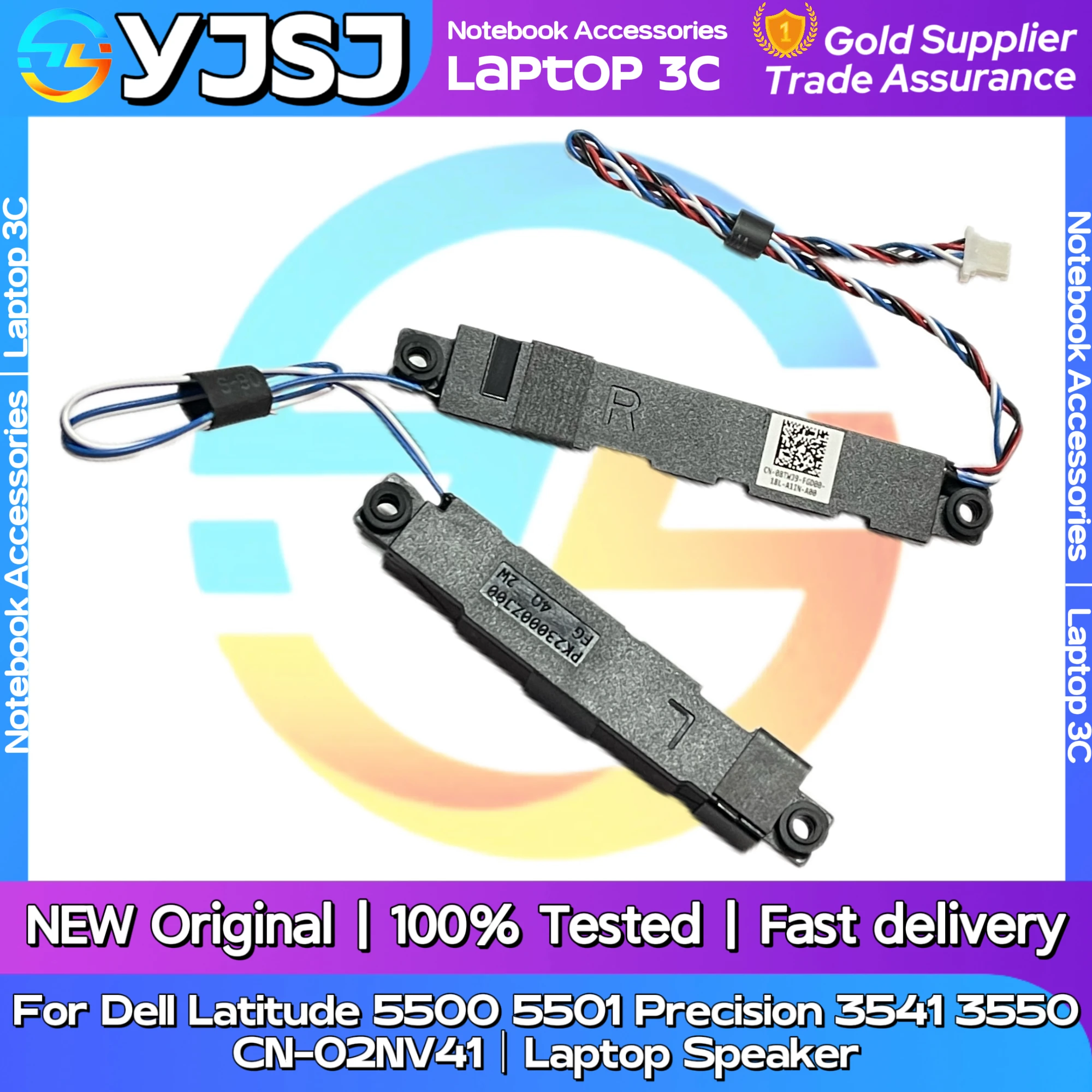 New Original Laptop Notebook Audio Speaker For DELL Latitude 5500 5501 Precision 3541 3550 built-in speaker PK23000ZJ00 08TWJ9