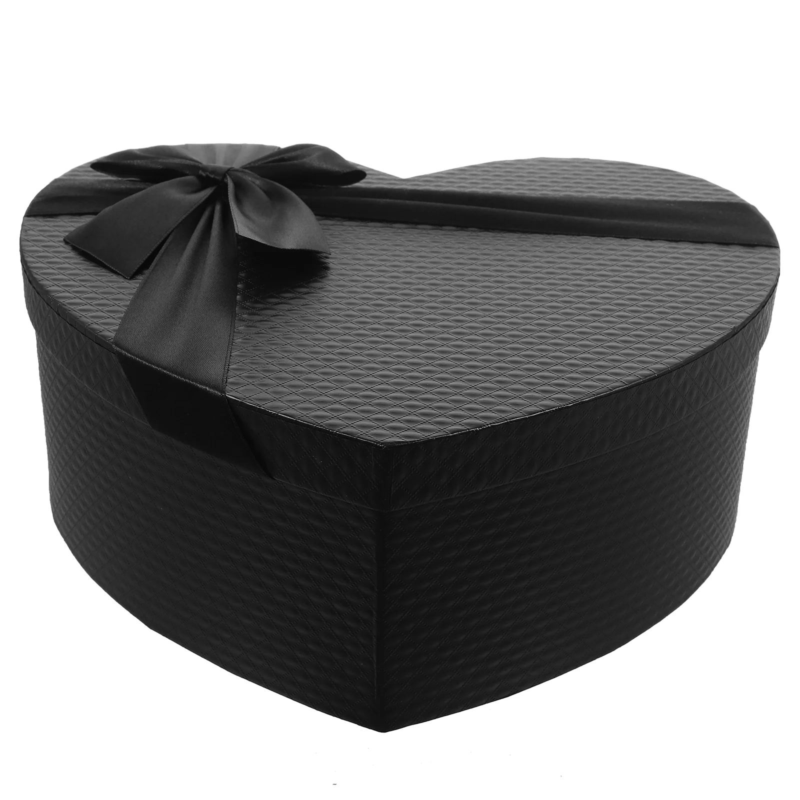 

Heart Shaped Black Gift Packaging Box 230x175x90mm Valentine Chocolate Flower Creative Present Container for Proposals Weddings