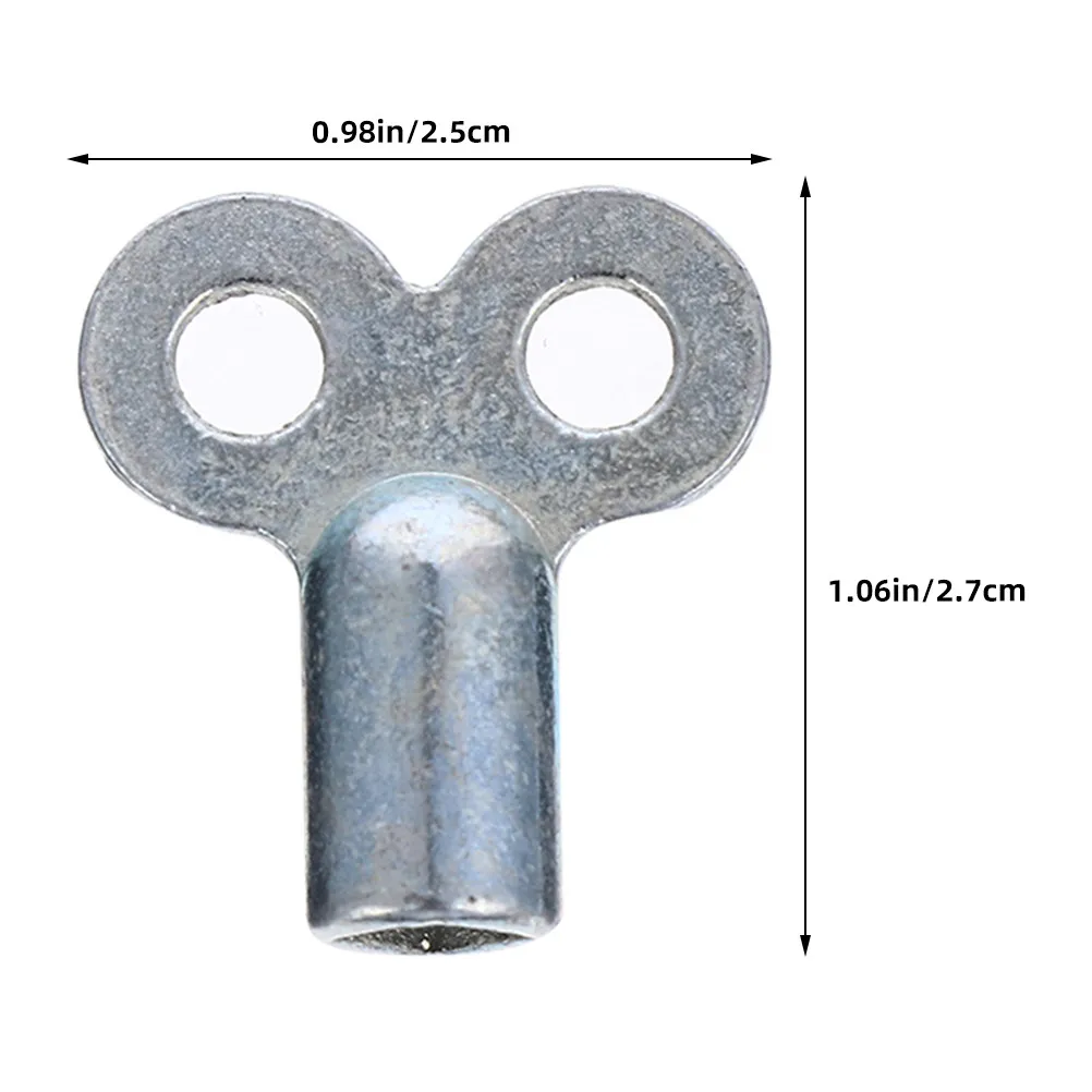 10Pcs Metal Radiator Key Zinc Alloy Square Design Radiator Air Release Key for Bleeding Heating Systems Plumbing Valve