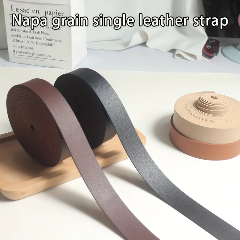 

1 рулон сверхдлинной полоски из кожи Nappa – 500 см (196,85 дюймов) длина x 2,5 см ширина x 1,6 мм толщина. Гибкая, прочная, односторонняя.