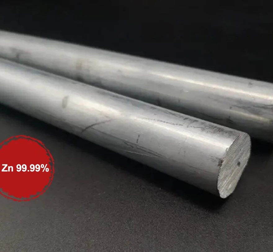 Zinc Rod High PurityZn 99.5%  Anode Zn Bar Anti-corrosion Solid Round Zinc Rod Scientific Research Experiment Metal Dia10~100mm