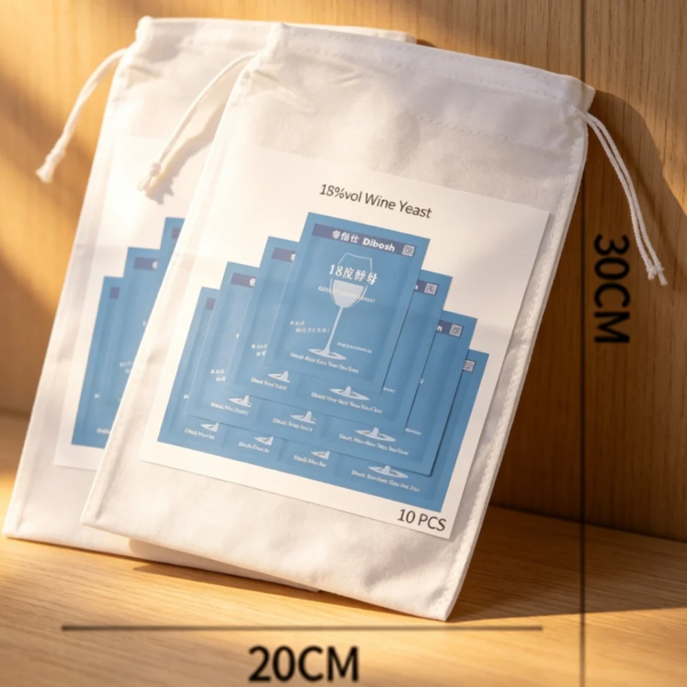 10pcs Aluminum Bag Used to Pack Wine Yeast 5g of 18% with Filter Bag