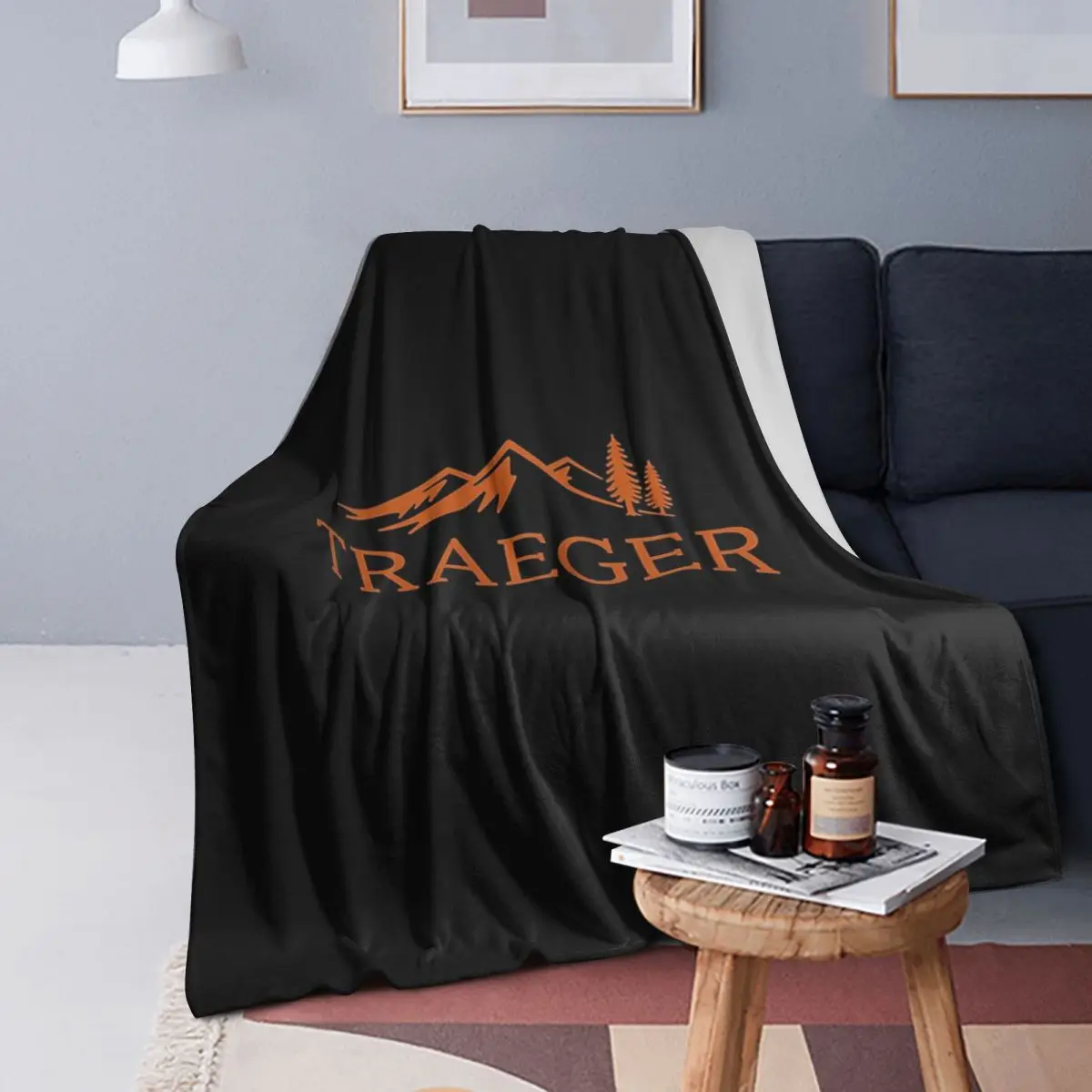 

Traeger Pellet Grill Smoke BBQ Essential Blanket Soft Flannel Throw Blanket Bedding for Bed Living room Picnic Travel Home Sofa