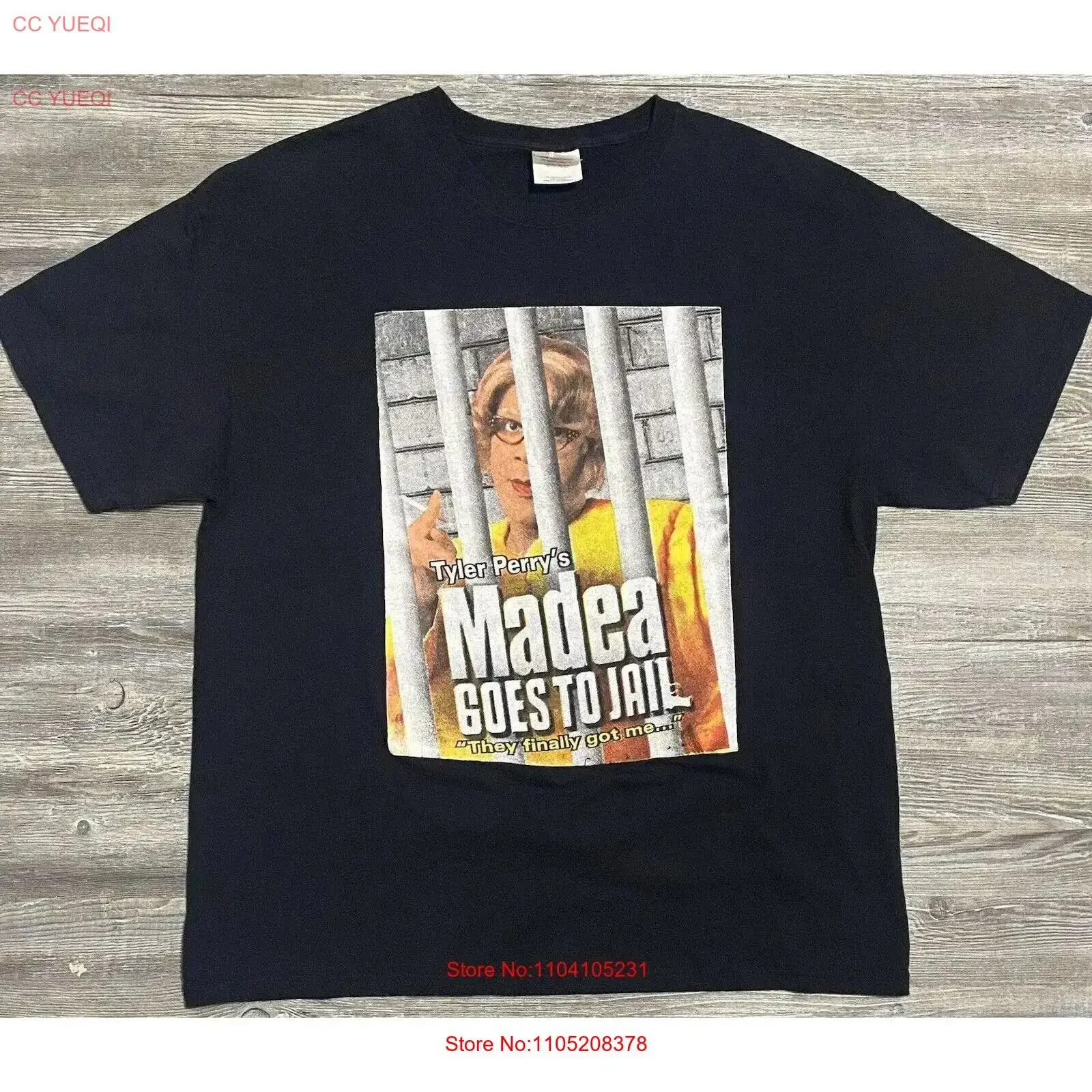 تي شيرت تايلر بيري ماديا يذهب إلى السجن مقاس XL عرض ترويجي نادر على الوجهين بحالة ممتازة عتيقة ورسومات مغسولة ممتدة للجنسين #1