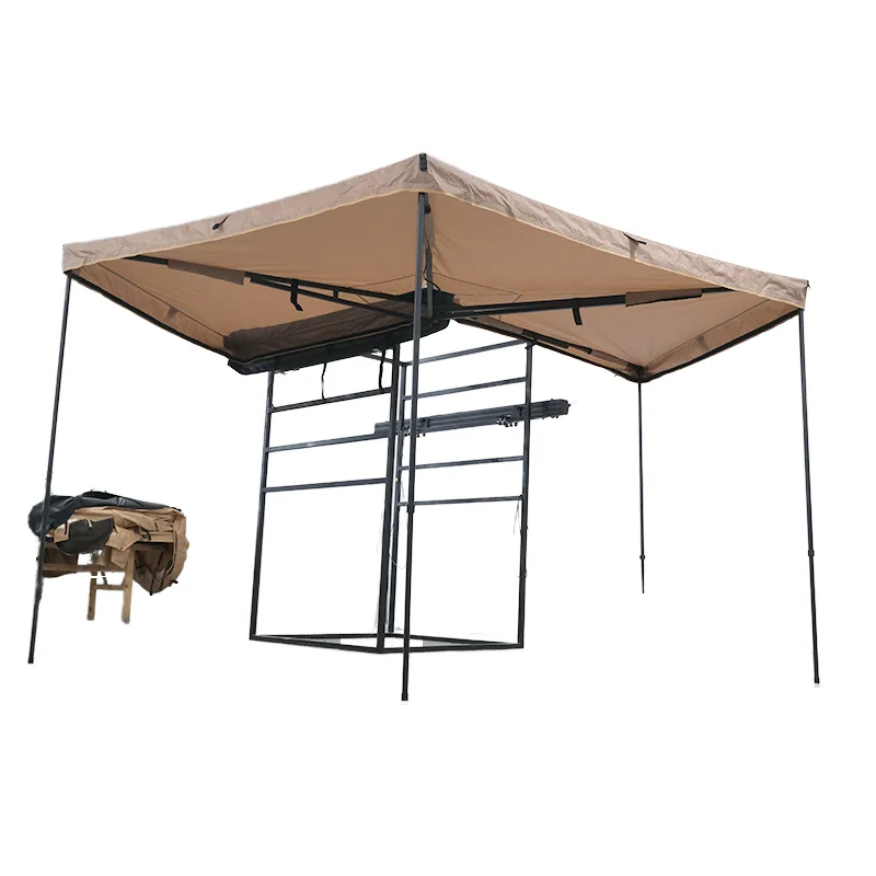 

CoolCar CoolCar Factory Direct 270 Degree Car Side Tent With Double Pole Lights And Fan-shaped Canopy, Waterproof Oxford Cloth