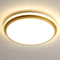 3 Color Dimmable Ceiling Light with Acrylic Lampshade, Modern Round LED Ceiling Lamp for Living Room Bedroom Kitchen Study