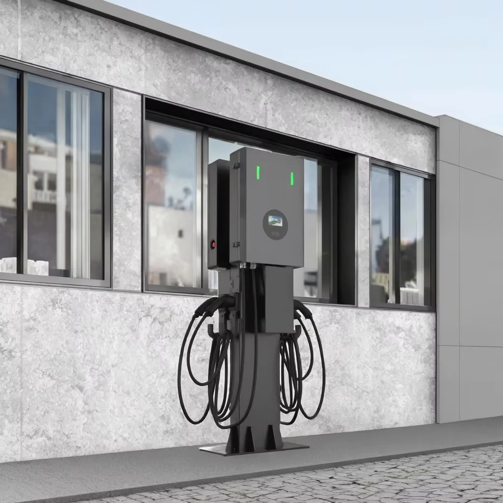 Pedestal Fast-charging Cable Column-type Charger EV Vehicle Charger LED Display Charging