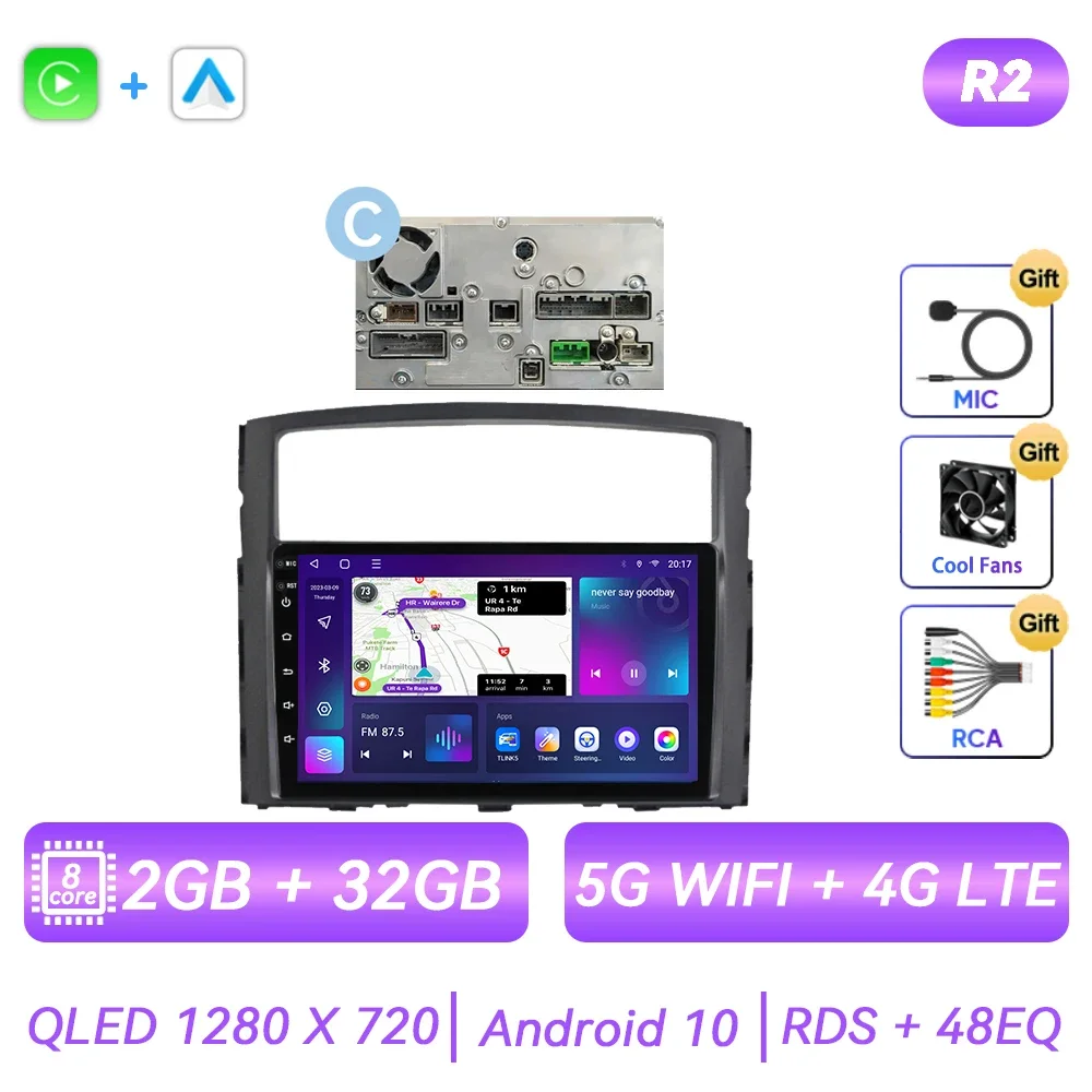 For Mitsubishi Pajero 4 V80 V90 2006 - 2014 Car Radio Android Multimedia Player Navigation GPS Carplay Touch Screen Auto Stereo image 3