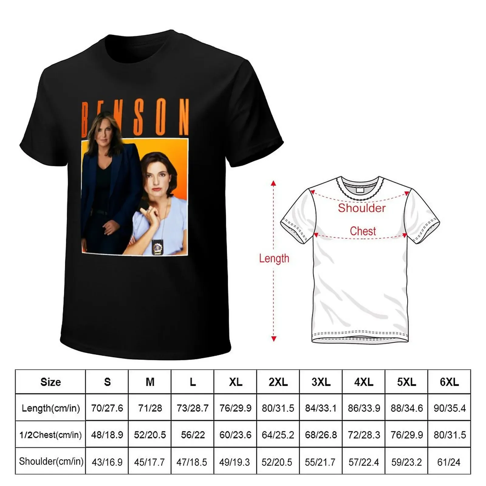 Retro Olivia Benson Mariska Hargitay Lawandorder Svu Idol Gifts Fot You T-shirt tops plus sizes funnys mens cotton t shirts