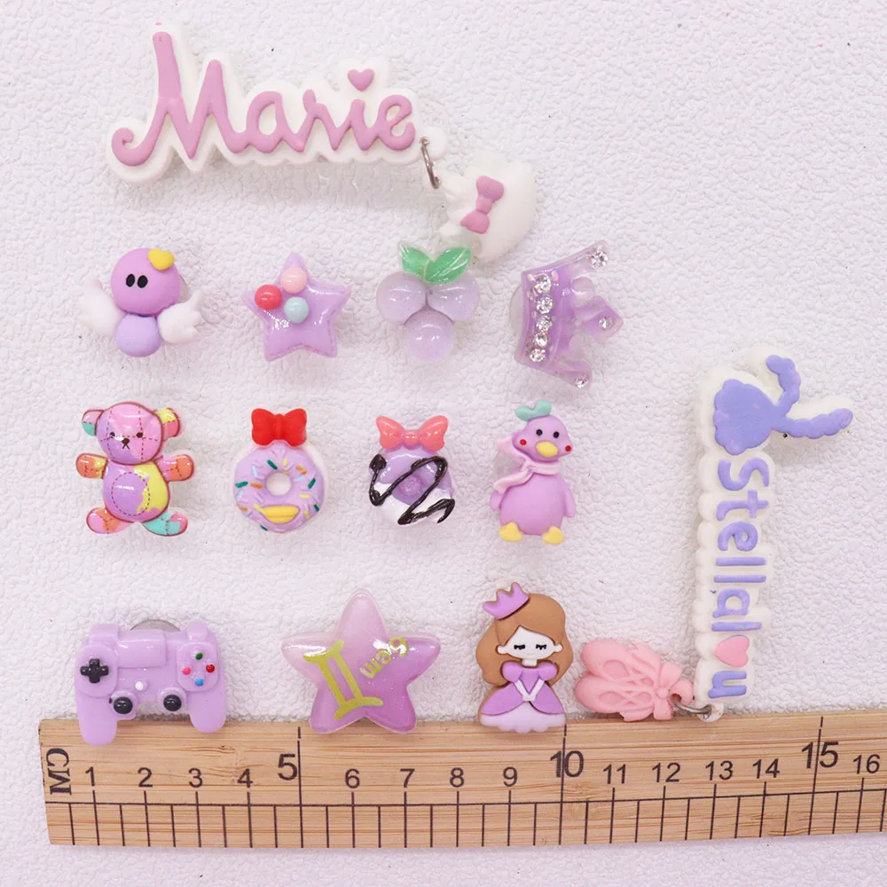 New Arrival 1pcs Resin Girl Crown Doughnut Duck Star Bear Grape Shoe Charms For Clogs Pins Sandals Shoes Decorations for Bands