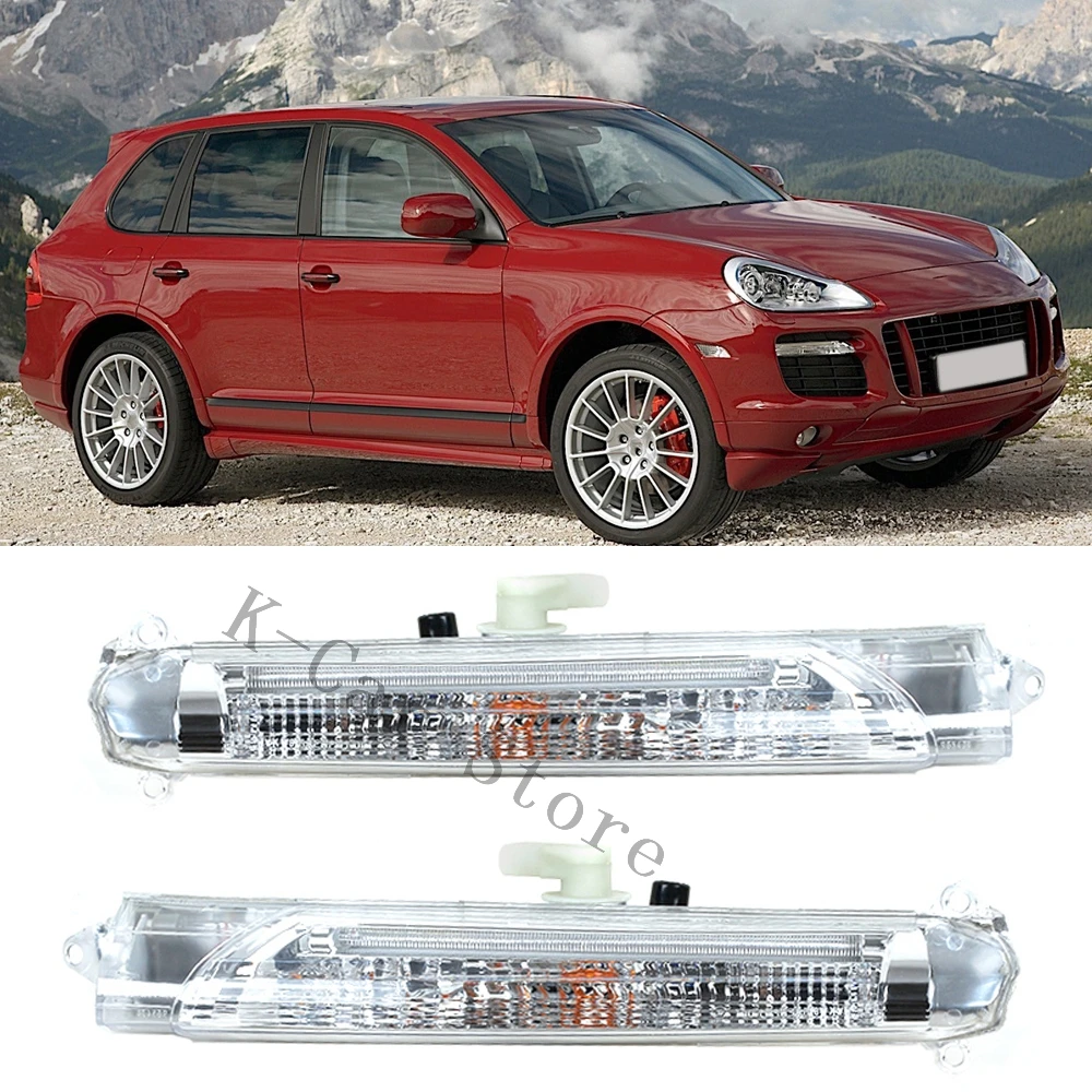 Car Daytime Running Driving Light Front Bumper LED Fog Lamp For Porsche Cayenne GTS Turbo 2007-2010 7L5941181E 7L5941182E