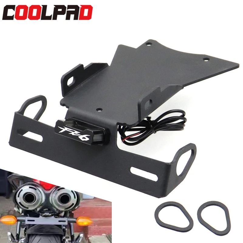 

Motorcycle Rear License Plate Holder Bracket with Light Tail Tidy Fender Eliminator For YAMAHA FZ6 FZ6N FZ6S 2004-2010 FZ6 N/S