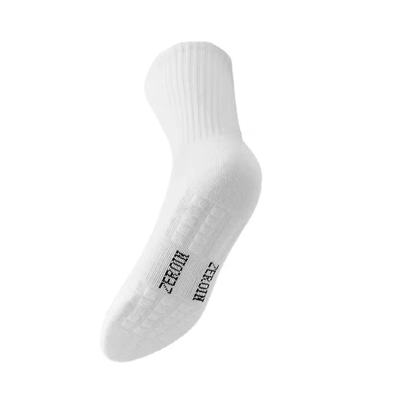 1pairs Socks Men\'s cotton deodorant winter towel bottom with velvet mid-tube white stockings thickened sports basketball socks