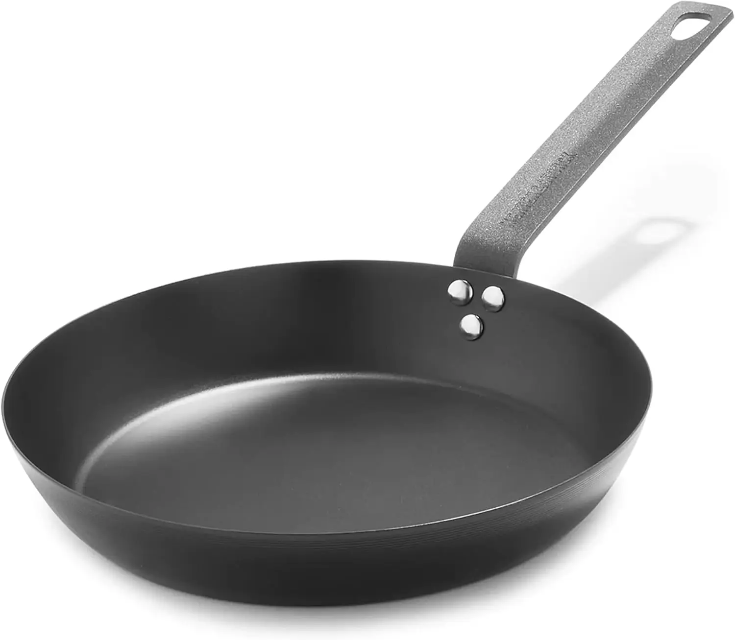 

Pre-Seasoned Carbon Steel 10" Frying Pan Skillet, Induction & Stove Compatible, Durable Even Heating for Searing and Grilling