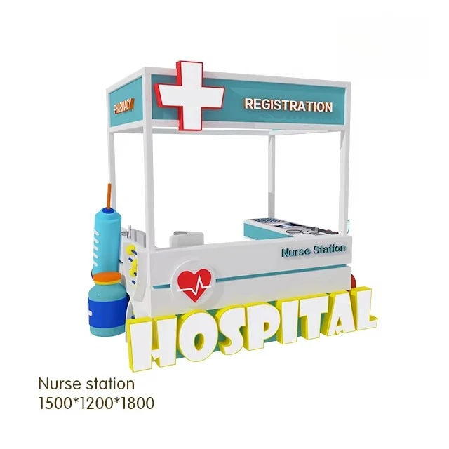 놀이공원 실내외 어린이 놀이터 나무 병원 테마 키즈 역할놀이집