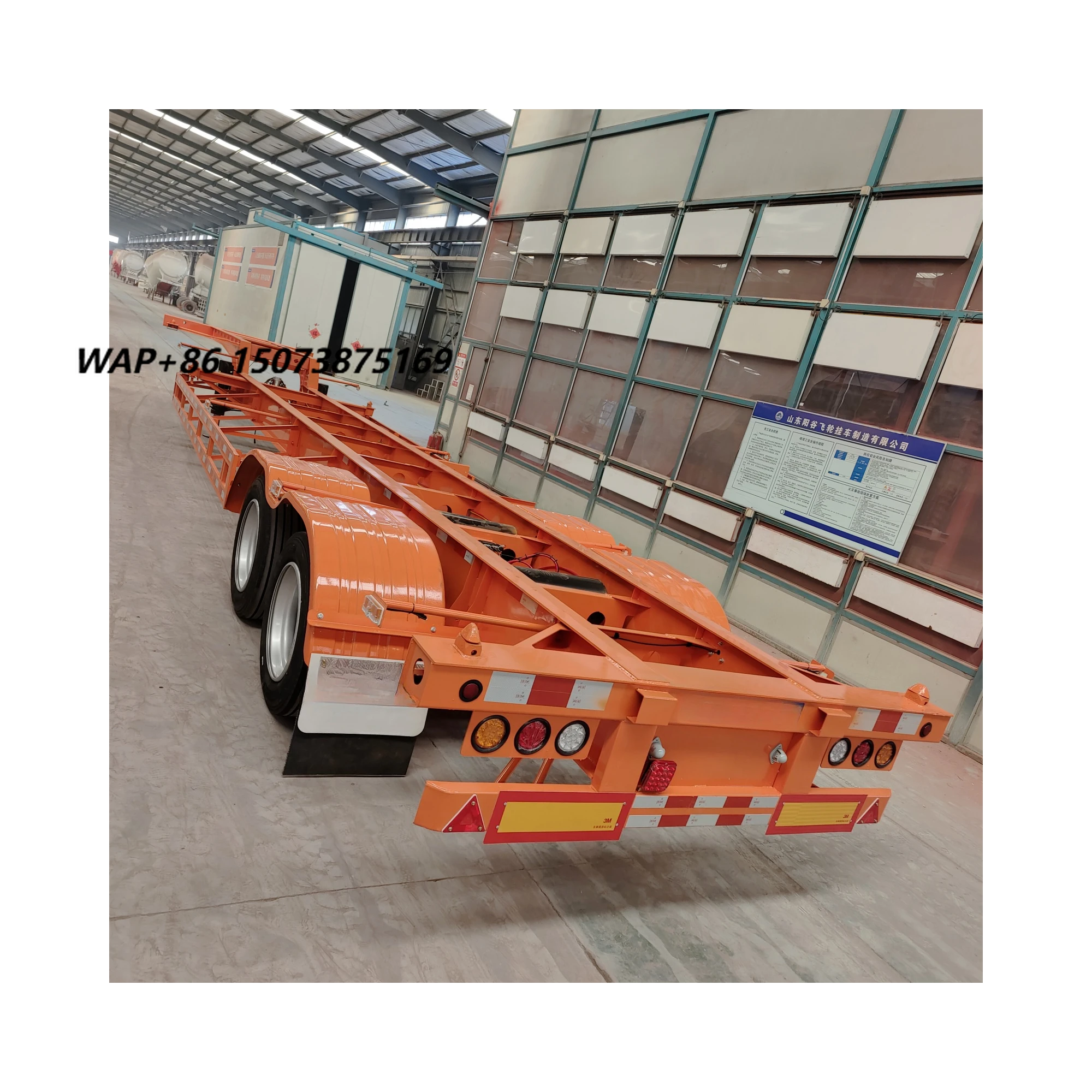 High Quality 45ft & 40ft Skeleton Container Semi-Trailer Cheap Price Steel Truck Trailers with 12r22.5 Tyre for Sale