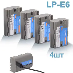LP E6 LPE6 LP-E6 LP-E6D Battery with Type-C Input For Canon EOS 5DS R 5D Mark II 5D Mark III 6D 7D 80D 90D EOS 5DS R Camera