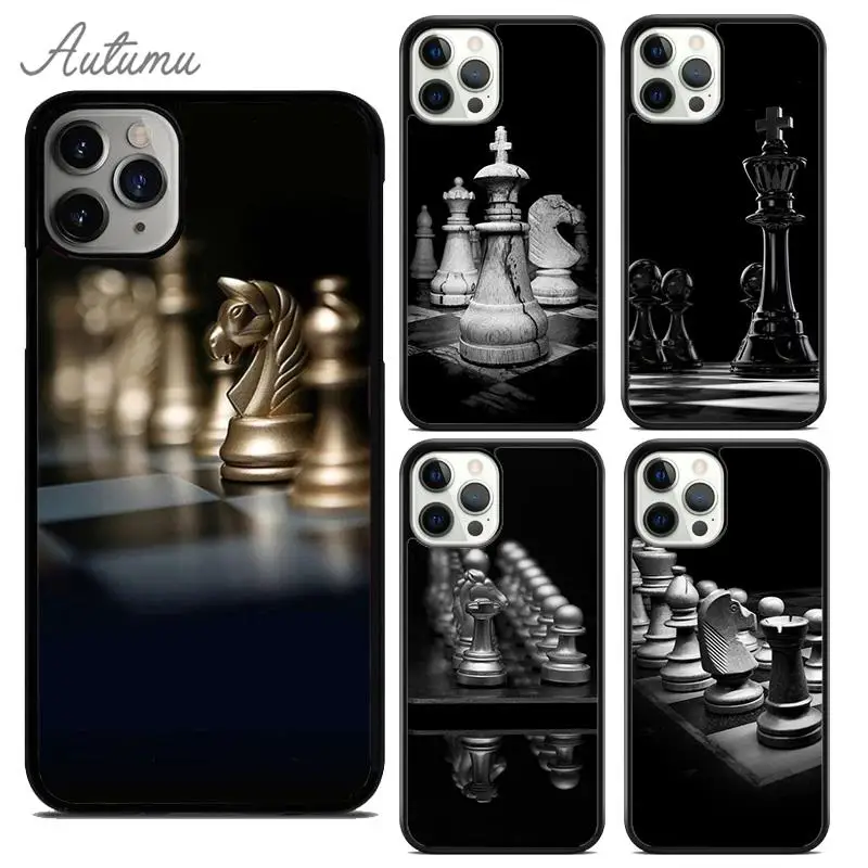 Chess Pieces Phone Case for iPhone 15 16 SE2020 11 12 13 14 Pro Max mini 6 7 8 Plus Cover coque Fundas Shell