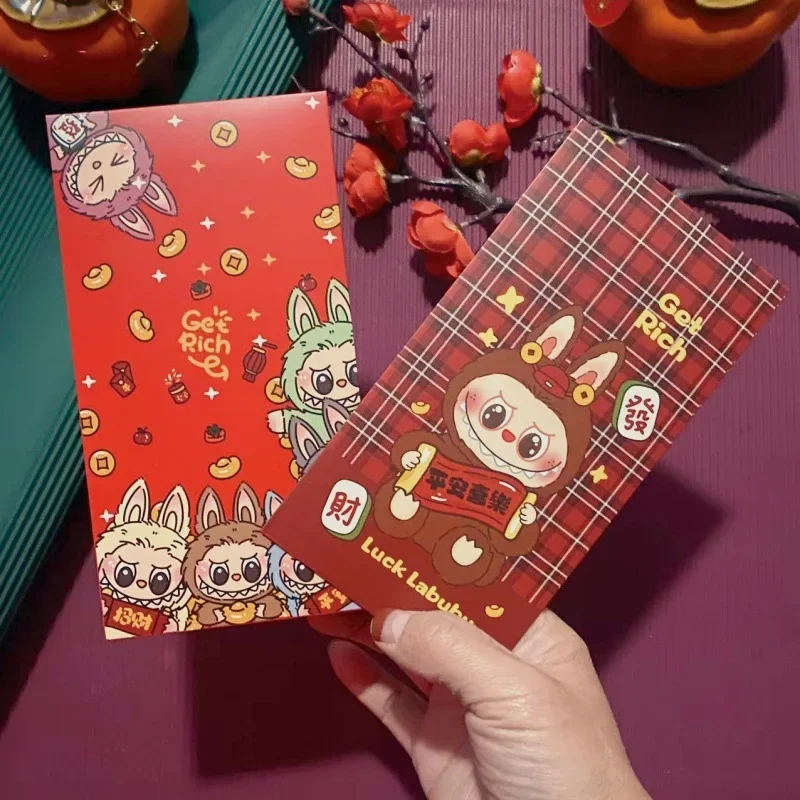 new creative labubus cartoon cute red envelope bag universal red envelope Spring Festival children's lucky money red envelope