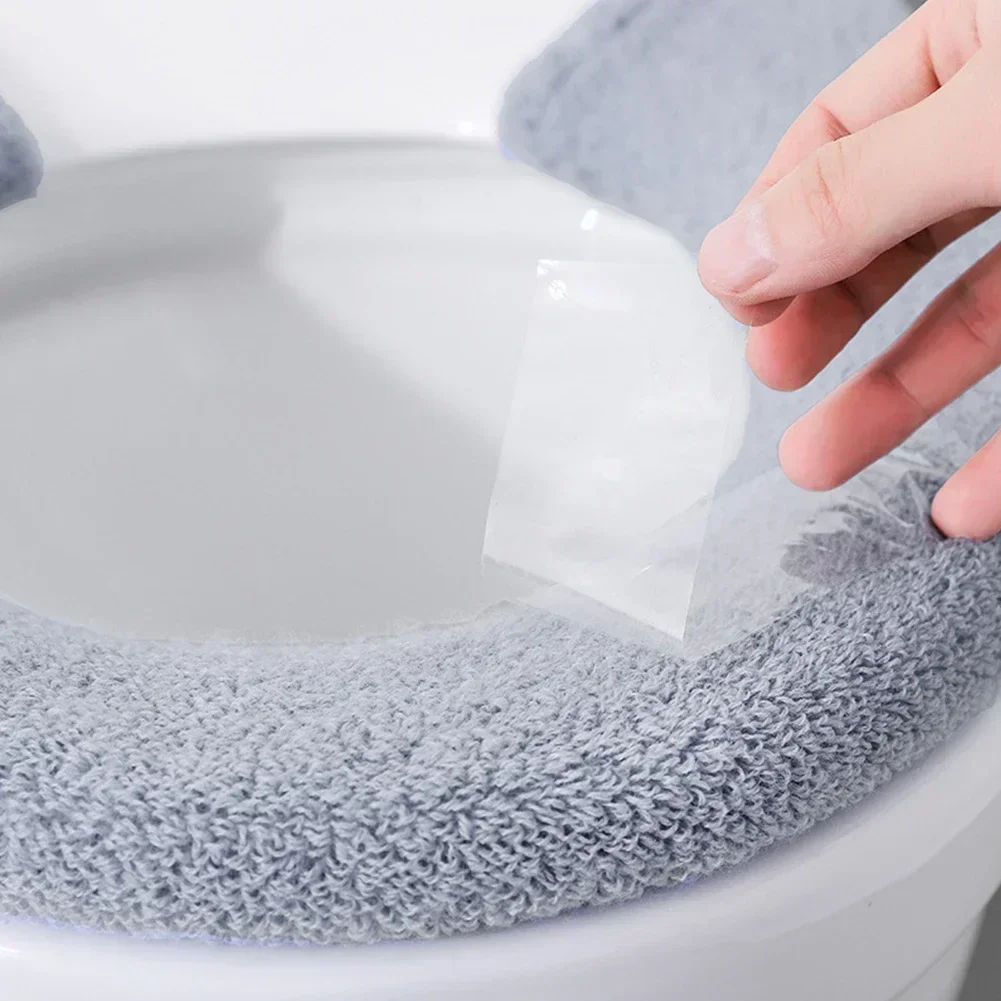 Bathroom Toilet Seat Thickened Toilet Washable Soft Warmer Mat Cover Pad Closestool Mat Seat Case Toilet Lid Accessories