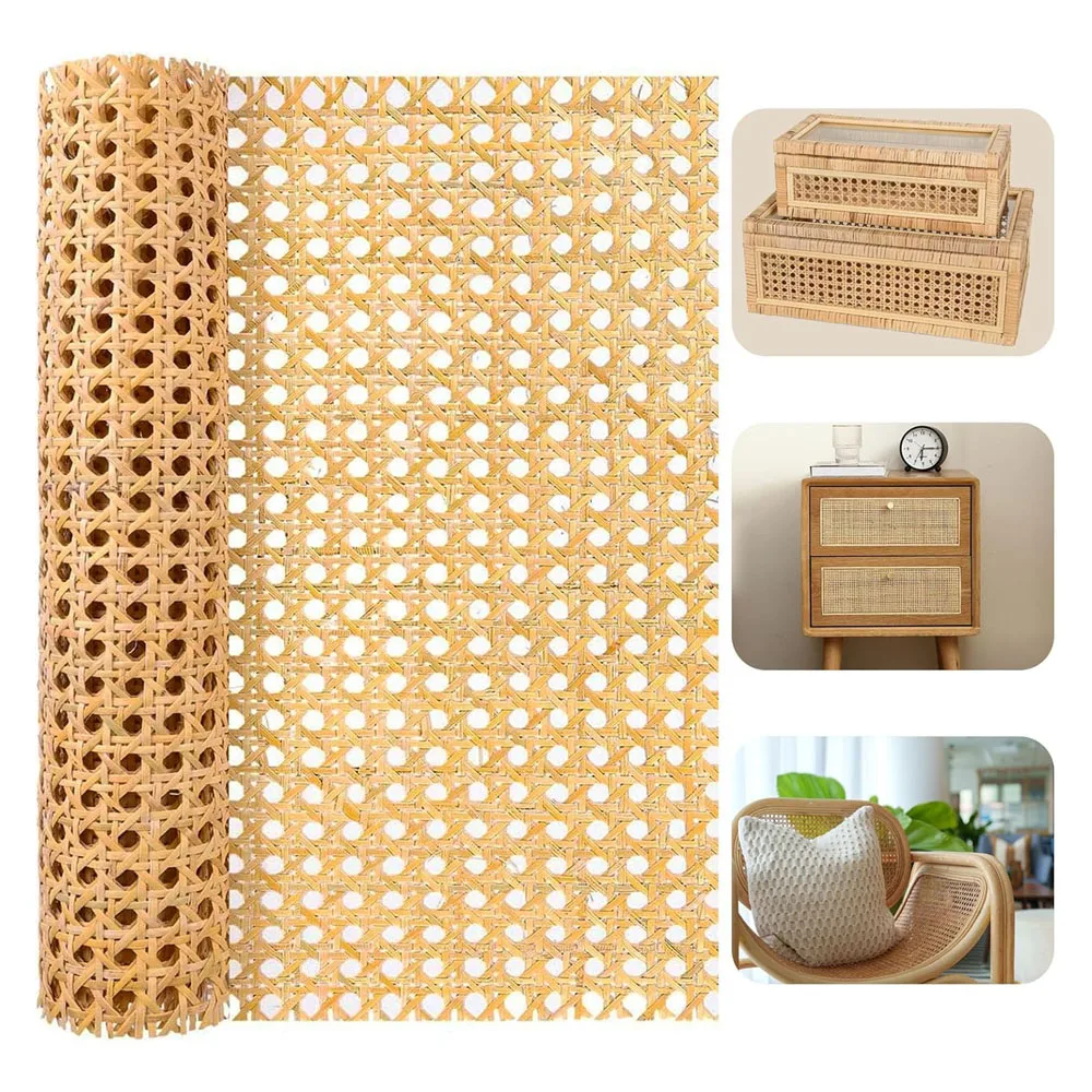 Rattan Webbing Adequado para Projetos de Cana, Rattan Mesh, Adequado para Móveis, Cadeiras, Armários, 40-45cm de Largura