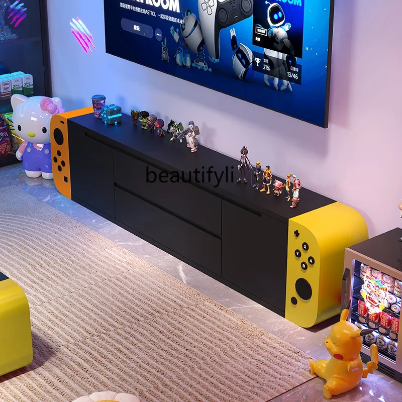 Coffee table TV cabinet storage cabinet E-sports room E-sports, the same style, handle tea table floor cabinet