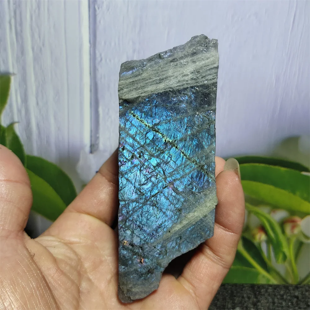 Natural Raw Gem Labradorite Colorful Stone Specimen Crystal Original Grinding Meditation Chakra Reiki Heal Home Decoration