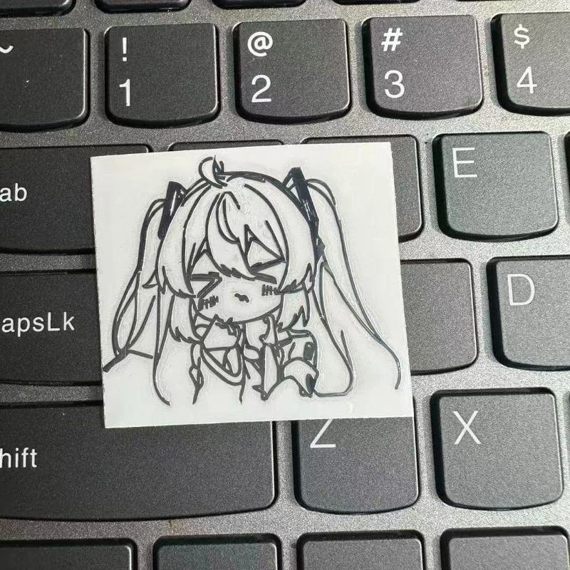 Hatsune Miku cartoon anime character series metal stickers for decorating laptops, headphones, and tablets, 3D metal stickers view 5