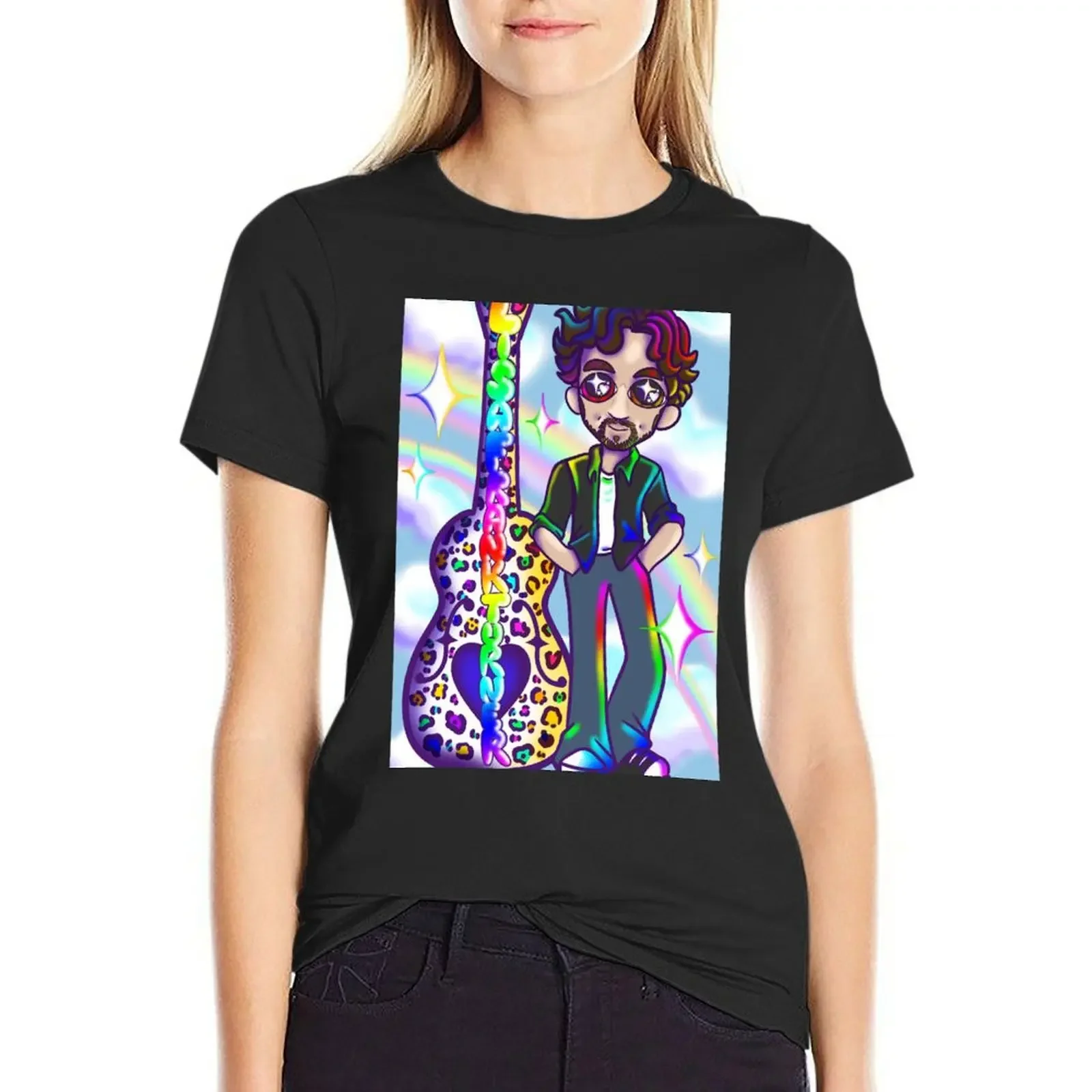 

Magical Rainbow Punk Star T-Shirt vintage blanks quick-drying t shirt for Women
