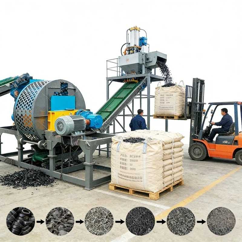 

High Efficiency Fully Automatic Car Waste Tire Recycling Machine Rubber Powder Tyre Grinder Production Line