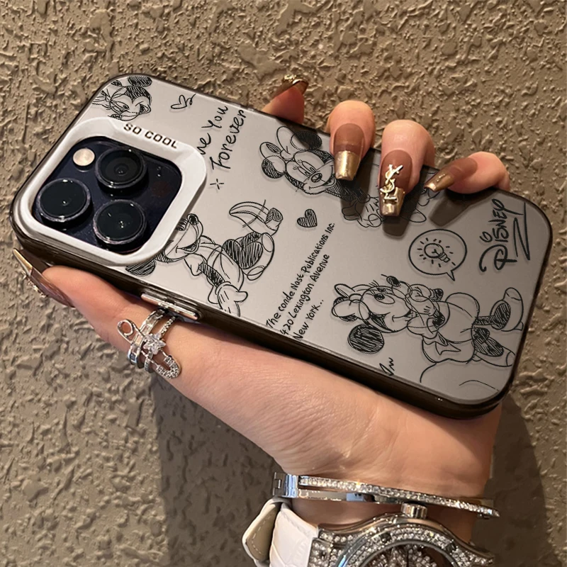 Disney Mickey Minnie Coppia Art Custodia rigida per Samsung Galaxy S23 S24 S25 S22 Ultra S21 Plus FE A56 A36 A26 5G A16 A06 4G Nota 20