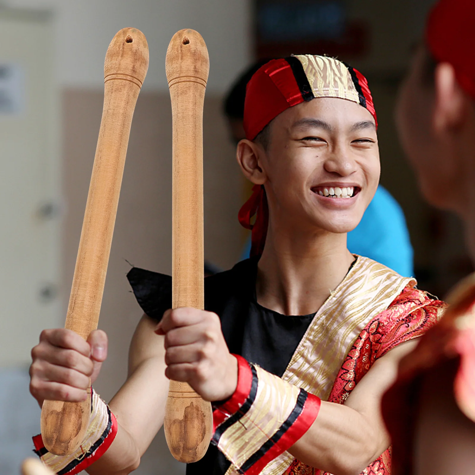 

1Pair Drum Sticks Solid Wood Durable Percussion Mallets for Stage Home School Use Instrument Tool Instrument Fitting