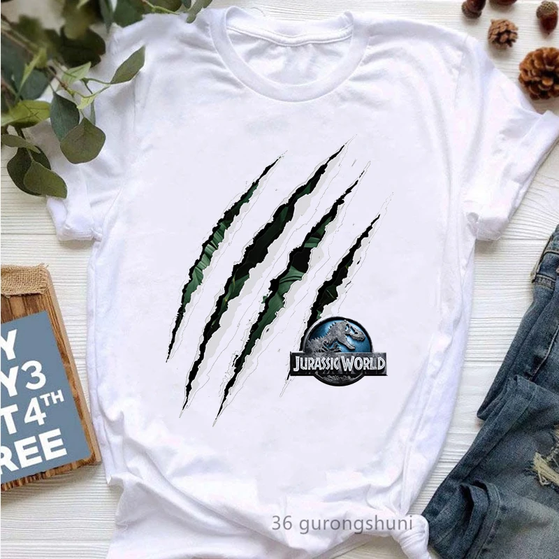 Jurassic World Dinosaur Graphic Print T Shirt Girls Cool Casul Tshirt Female Summer Tops Tee Shirt Femme Kawaii Clothes T-Shirt